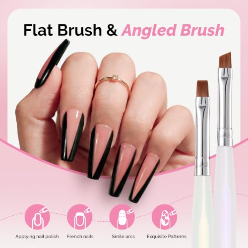 MelodySusie Nail Art Brushes Set 6pcs - size: 6 Pcs - Brushes