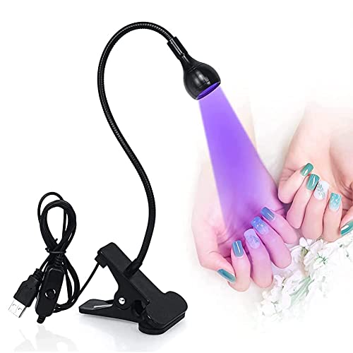 Brokimis Mini UV Lamp for Gel Nails LED Curing Lamp - color: Black