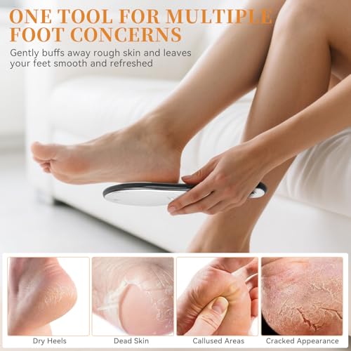 Dual-Sided Foot File Callus Remover (1 PCS), Metal Foot Scraper - color: Black