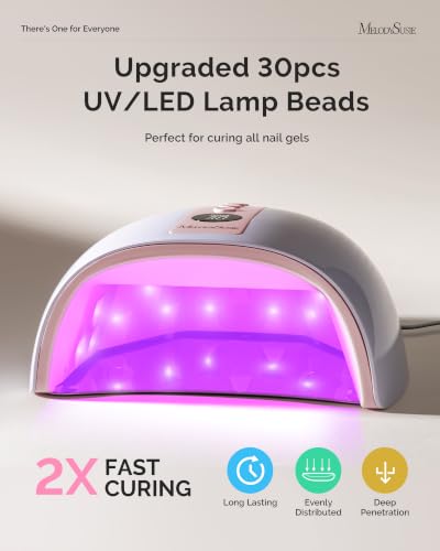 MelodySusie P‑Plus30B UV Nail Lamp for Gels with 3 Timer Smart Sensor - color: B--pink