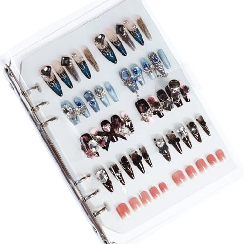 Medium Press on Nails Storage Display Book Fake Nail Organizer - color: A5-Medium
