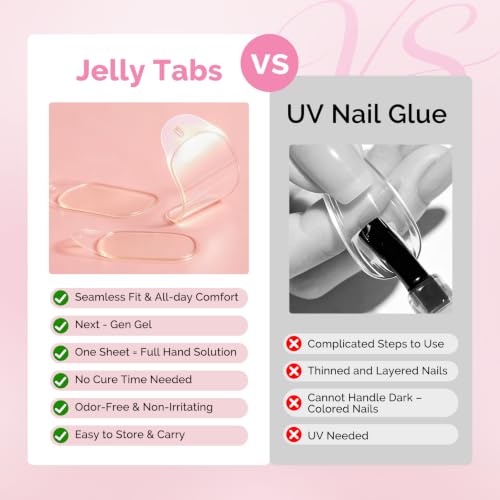MelodySusie Nail Adhesive Tabs for Press On Nails, 600Pcs, 20 Sheets - size: 20 sheets