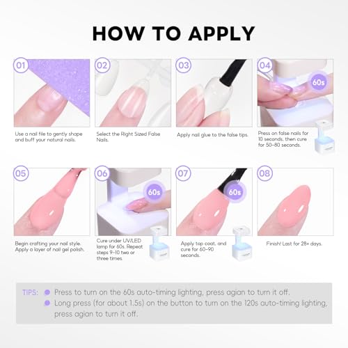 PEACECOLOR Mini U V Light for Gel Nails, Fast Curing 2 Timer Modes - color: Mini Nail Lamp