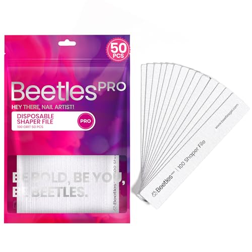 Beetles Pro 100 Grit Nail Files for Acrylic Nails - color: A-white-100