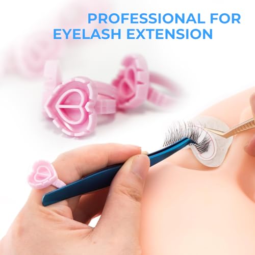 300Pcs Glue Rings Lash Glue Rings for Eyelash Extention LashSupplies - color: White