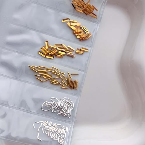 3D Nail Charms Mix Gold Nail Charms for Nails Gold Flatback Nail Pearls Nail Charm Gems Pearls for Nails Jewelry for DIY Nails Art Supplies Accessories Crafts Decorations for Women Girls - color: Rhinestone 08