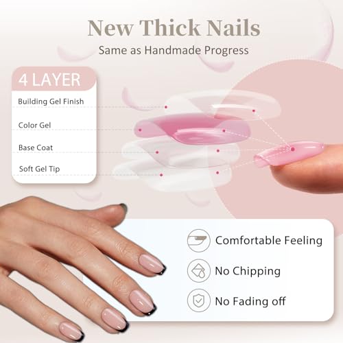 30Pcs Sky Blue French Tip Press on Nails Short Square Nails Press ons, Short Fake Nails Coffin Acrylic French Glue on Nail False Nail for Women Natural15 Sizes - color: square sky blue