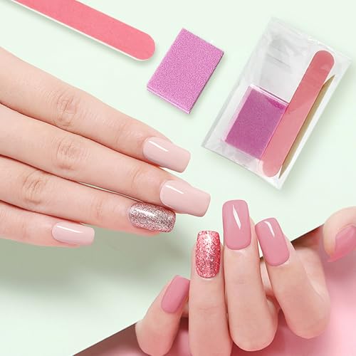 Lokyango Disposable Manicure Tool Kit (Pink, Count, 20, 80/100 Grit) - color: Pink