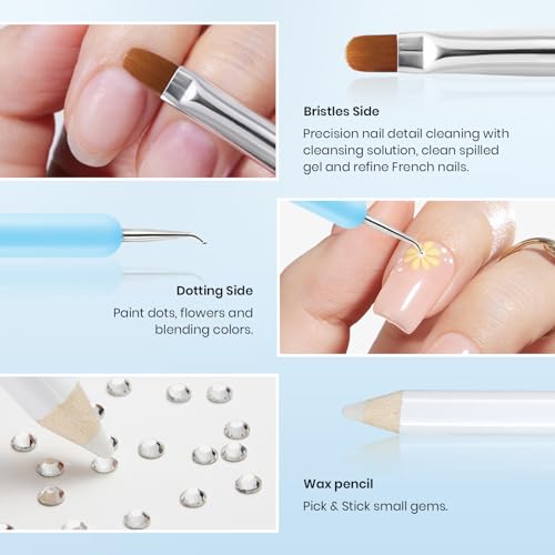 Beetles Gel Polish Nail Glue with Nail Gems Set - color: A-Clear-1