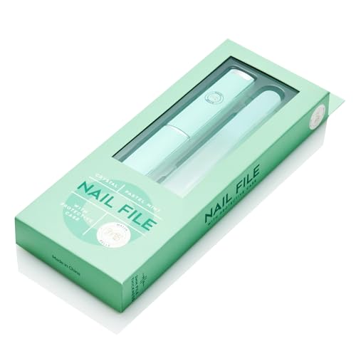 Malva Belle Crystal Glass Nail File for Women - Pastel Green (3mm) - color: Green, size: 3mm (Single)