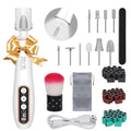 PELCAS Cordless Nail Drill, 10 Speeds Electric Nail File with LED Light - color: White