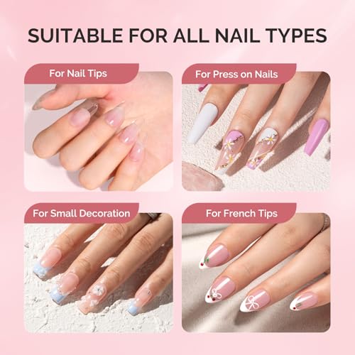 Melodysusie Super Strong Brush-On Nail Glue for Press On Nails No UV Lamp - size: 10ml*1