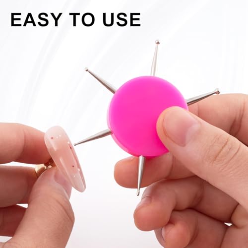 Nail Dotting Tool, 6-in-1 Metal Dotting Tool Nail Art, Pink - color: Pink, 1pcs, 6-in-1