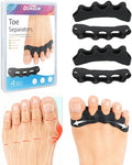 4PCS Silicone Toe Separators to Correct Toes Alignment for Women and Men, Toe Spacers Straightener for Bunion Relief, Hammertoes and Overlapping Toes (Medium) - size: Medium