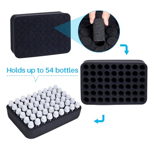 Essential oils Organizer Holder Foam Pad with Slots - color: Black 54