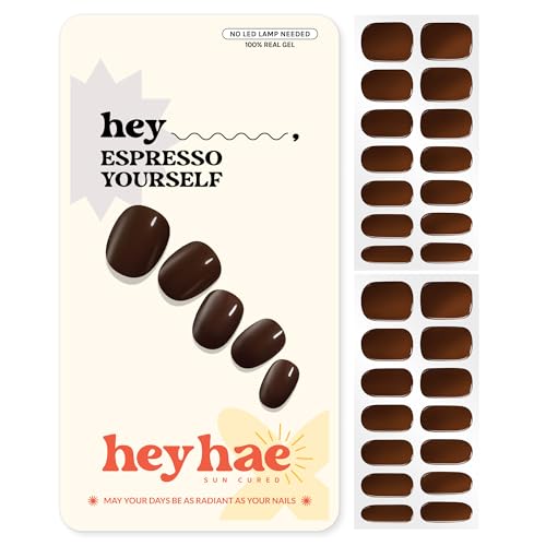 Heyhae Semi Cured Gel Nail Strips - Hey, Espresso Yourself - color: Hey, Espresso Yourself