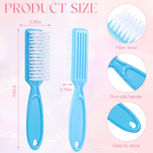 Patelai 15 Pieces Nail Brush Handle Grip for Fingernail Toe Scrub Cleaning - color: Mixed