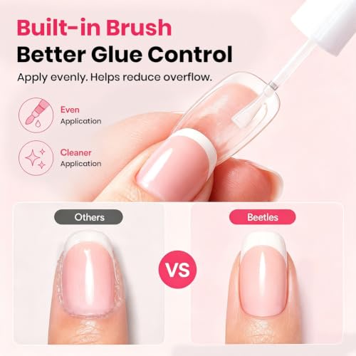 Beetles Press On Nail Glue Quick-Drying 10ml Super Strong Nail Glue - color: 00 - Clear - 01