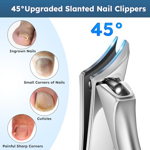 Nail Clippers for Seniors, Heavy Duty Ingrown Toenail Clippers - size: Wide Jaw 5pcs