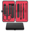 Men Nail Grooming Kit 8 Pcs, Precision Nail Clipper for Men, Red - color: Red