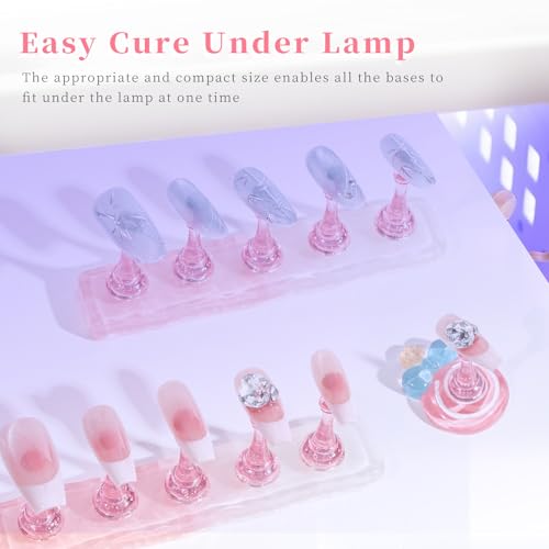 MAYEEN Nail Stand For Press Ons,Upgraded Raised Nail Holder For Painting - color: Pink