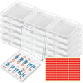 Landhoow 15 Pcs Press on Nail Box, Acrylic Display Case,White - color: White
