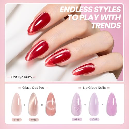 Beetles Jelly Gel Nail Polish Set, 53PCS 36 Colors Gel Polish Kit - color: 0-0-0-Crystal Ice