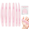 MelodySusie 6Pcs Nail Files 100/180 Grit Emery Boards Set Pink - size: 6Pcs Mix Shape
