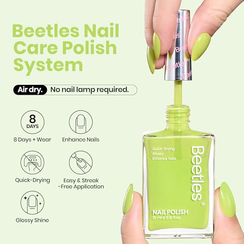 Beetles Lush Fruit Green Nail Polish, Lime Green Nail Polish Quick Dry - color: Lush Fruit Green
