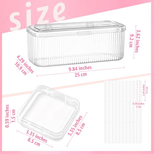 Clear Press On Nail Storage Containers 12-Pack Stackable Cases, Press Ons Nail Packaging Organizer Case, Acrylic Tips and Fake Nails Display Box for Travel and Salon Use (Clear 01) - color: Clear 01