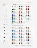 Beadsland Flat Back Rhinestones Sample Card Color Chart
