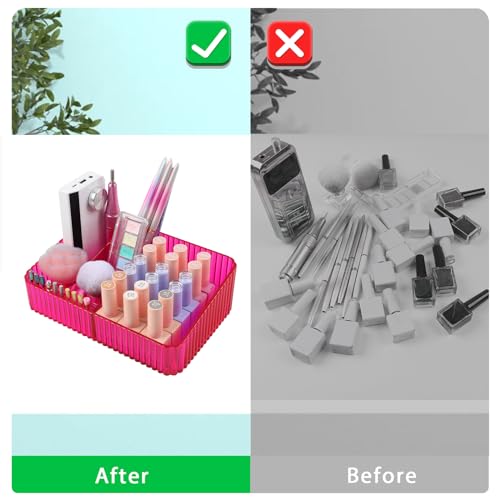 Nail Drill Holder, 10 Holes Nail Drill Machine & Bits Storage Box - color: Rose