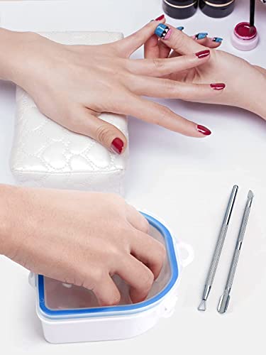 Yokilly Nail Soaking Bowl Set: Soak Off Gel Polish Remover Manicure Bowl - color: Blue-3pcs set
