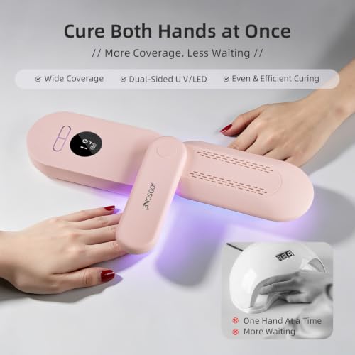 JODSONE Compact Cordless U V Light for Gel Nails Rechargeable Nail Lamp