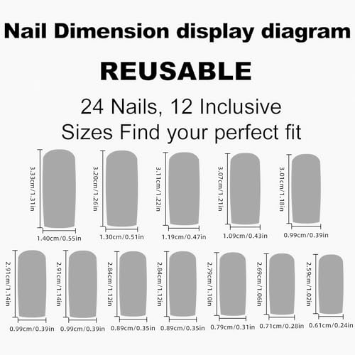 Summer Long Press on Nails Almond Fake Nails Flowers Colorful Design 24pcs
