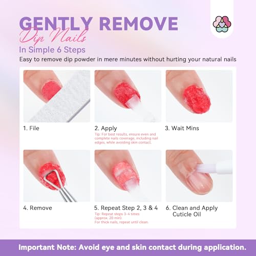SAVILAND 2Pcs Easy Dip Powder Remover Liquids Nail File Tools, 15ml - size: 15ml*2