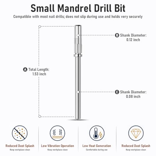 Nail Drill Sanding Bands, 100PCS with 3/32 Mandrel(Small) - size: Small