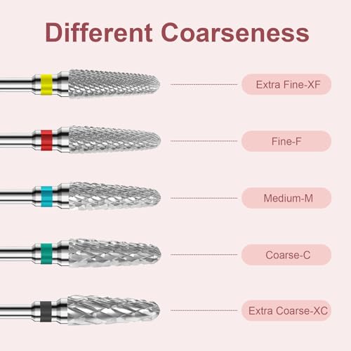 3/32" 2PCS Clean Cone Carbide Cuticle Cleaner Bit for Nail Prep & Cleaning - color: 008 Silver, size: XF