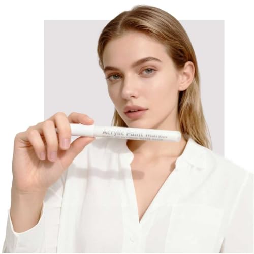 Nail Art Pen, 0.7mm Fine Tip Nail Polish Marker, Quick Dry Nail Paint Pen for DIY Drawing, French Manicure，Salon Style Nail Designs - 1 PCS (White) - size: White