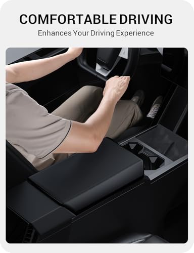 BASENOR Armrest Cover for 2026-2024 Tesla Cybertruck Scratch Resistance - size: Cybertruck Black