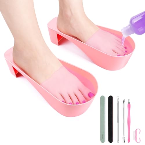 Toe Nail Soaking Bowl for Remover: Soak Off Gel Polish Nail Remover Kit - color: Pink