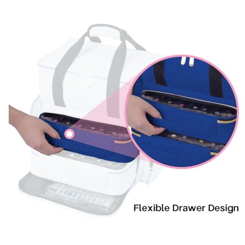 2 Pcs Small Clear Nail Polish Organizer Holds 80 Bottles Nail,DarkBlue - color: DarkBlue-Clear-2 pcs