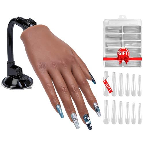 Realistic Silicone Practice Hand for Acrylic Nails, Flex Fingers - color: Color 5