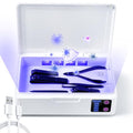 Nail Tool Cleaner Box, With Blue Light Portable USB Charge