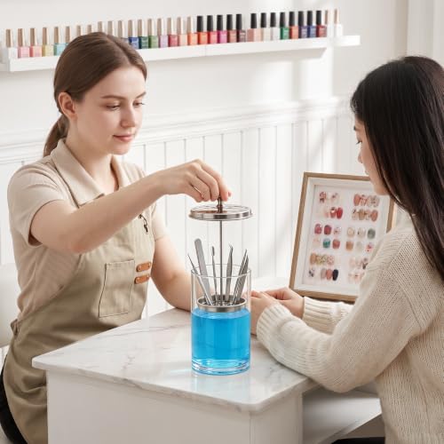 21 Oz Disinfectant Sterilizer Jar Barber Jar Glass Jar for Manicure - size: 21 Ounce