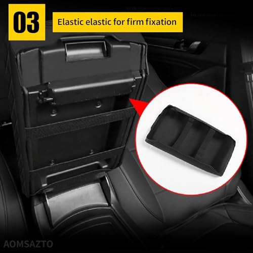 AOMSAZTO Armrest Console Covers for 2013-2018 Nissan Altima Heightening Pad - color: Black with Heightened Pad, size: 2013-2018