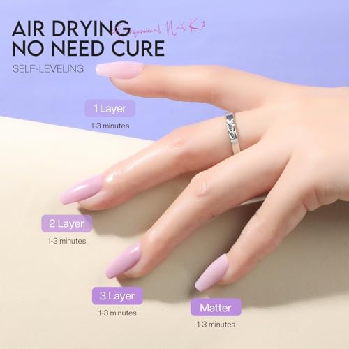 Morovan Nail Polish Set Fingernail: Lilac Light Purple Lavender Halloween - color: Amethyst