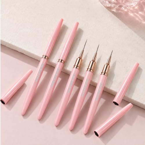5PCS Nail Art Brushes, Metallic Fine Liner Nail Art Pens for Nail Painting