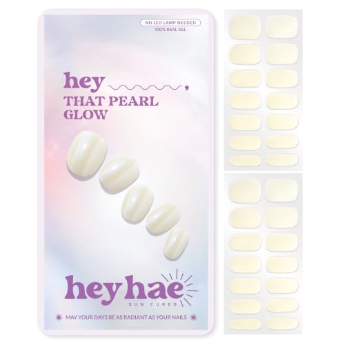 Heyhae Semi Cured Gel Nail Strips - Hey, that Pearl Glow - color: Hey, That Pearl Glow