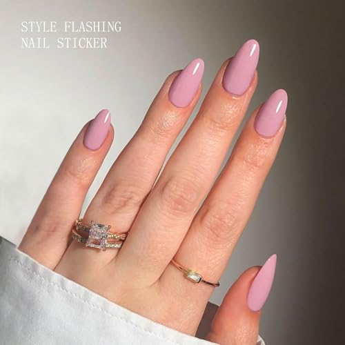 JMEOWIO Semi Cured Gel Strips Nail Art Sticker Wrap Cream Pink - color: Cream Pink